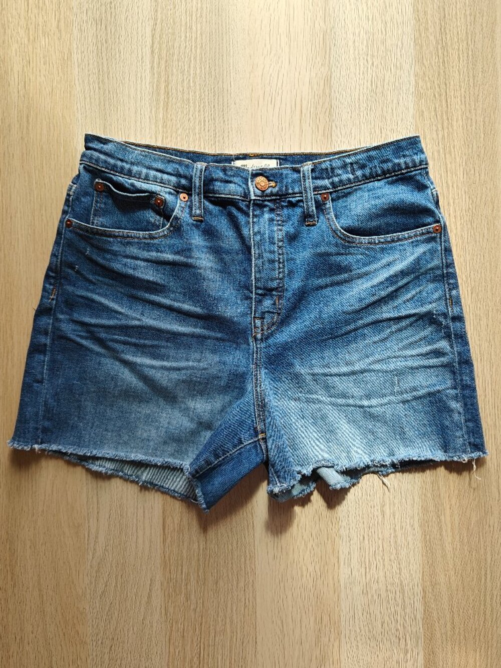 MADEWELL WOMEN'S HIGH-RISE DENIM SHORTS F7019 (SIZE 29)